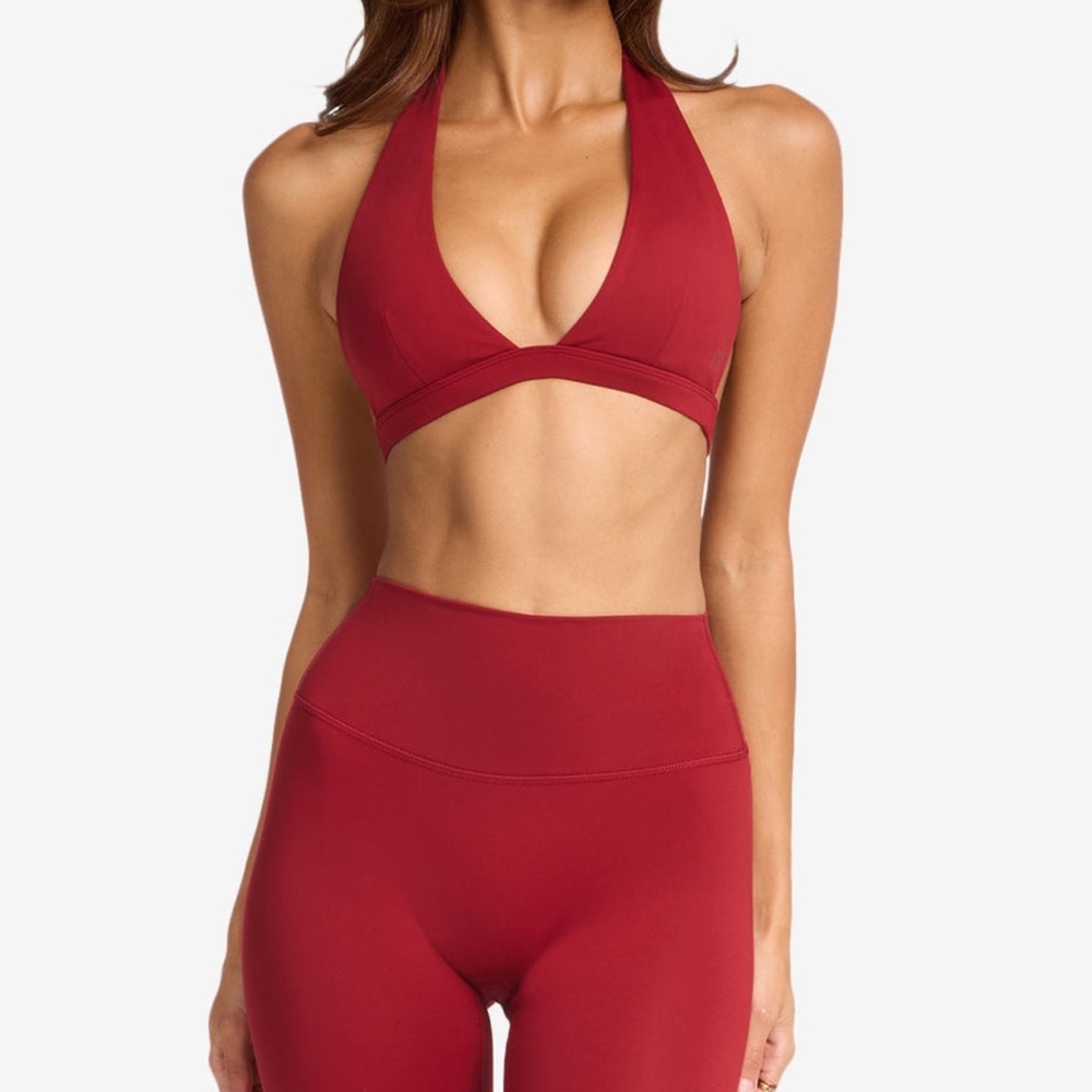 CSB Freedom Celine Crop sports bra Cherry S Small like alo